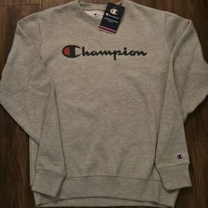 Champion Men's Crewneck in Heather Gray